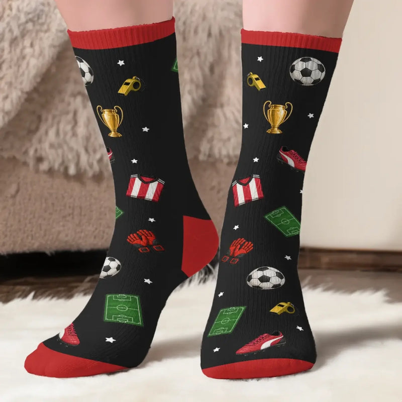 Personalized Crew Socks – Gift For Soccer Lovers, Sport Lovers - Just One More Match
