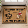 Personalized Home Decor Decorative Mat – Anniversary Gift For Couple, Family – Officially Retired And Unbothered