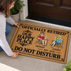 Personalized Home Decor Decorative Mat – Anniversary Gift For Couple, Family – Officially Retired And Unbothered