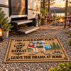 Personalized Home Decor Decorative Mat – Anniversary Gift For Couple, Camping Lovers – Camp Sip Repeat Together