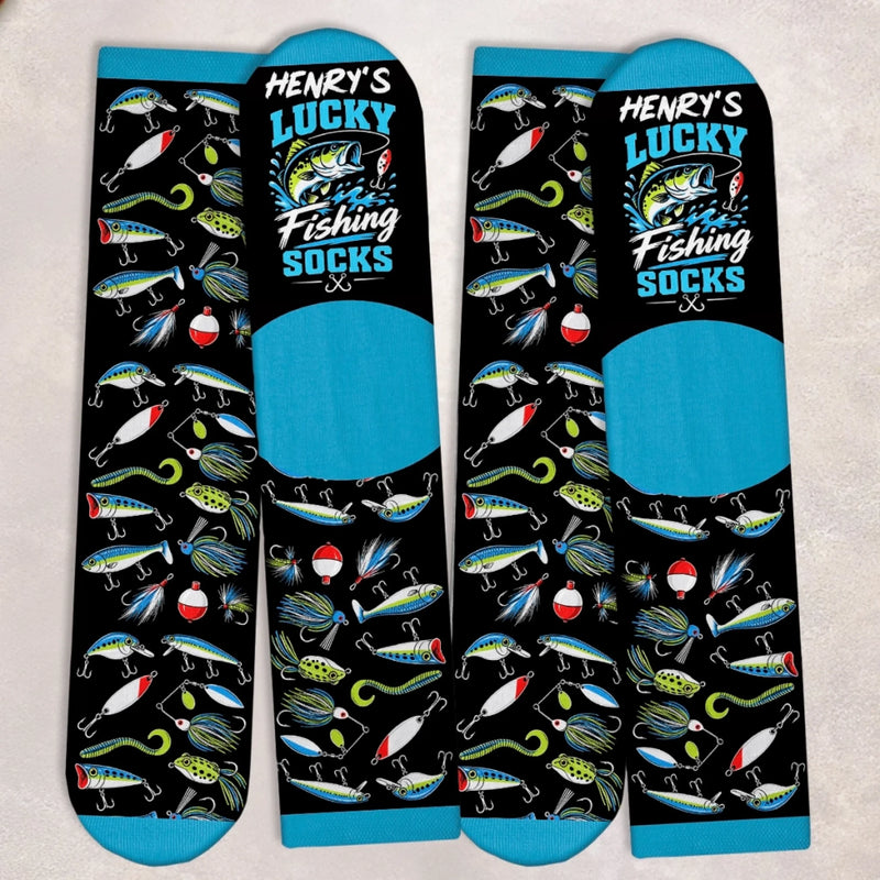 Personalized Crew Socks – Gift For Fishing Lovers – Time For Fisherman