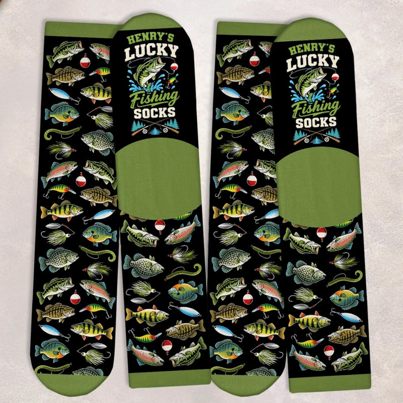 Personalized Crew Socks – Gift For Fishing Lovers – Fish Of the Day