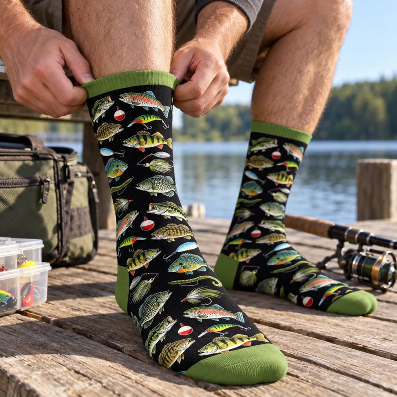 Personalized Crew Socks – Gift For Fishing Lovers – Fish Of the Day