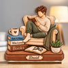 Personalized 2-Layered Wooden Plaque - Gift For Book Lovers - Booked All Day