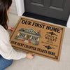 Personalized Home Decor Decorative Mat – Housewarming Gift For New Homeowners, Couple, Newlyweds – Our Next Chapter Starts Here