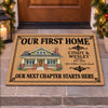 Personalized Home Decor Decorative Mat – Housewarming Gift For New Homeowners, Couple, Newlyweds – Our Next Chapter Starts Here