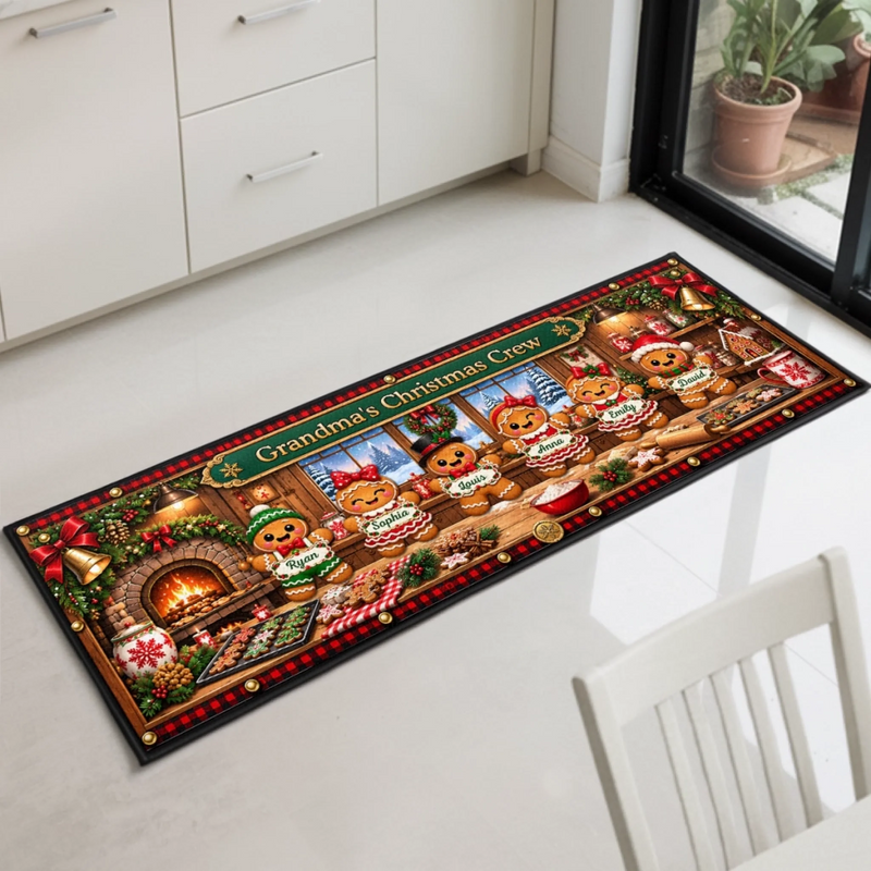 Personalized Runner Rug - Christmas Gift For Grandma, Grandpa, Family - Baking Up Happy Memories
