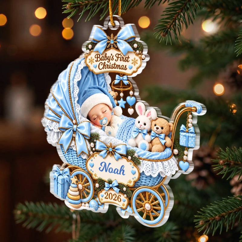 Personalized Baby's First Christmas Acrylic Ornament – Gift For New Parents, Baby – The Sweetest Little Soul