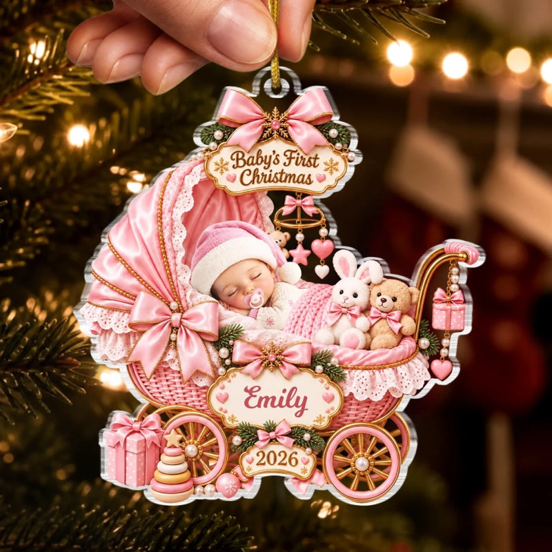 Personalized Baby's First Christmas Acrylic Ornament – Gift For New Parents, Baby – The Sweetest Little Soul