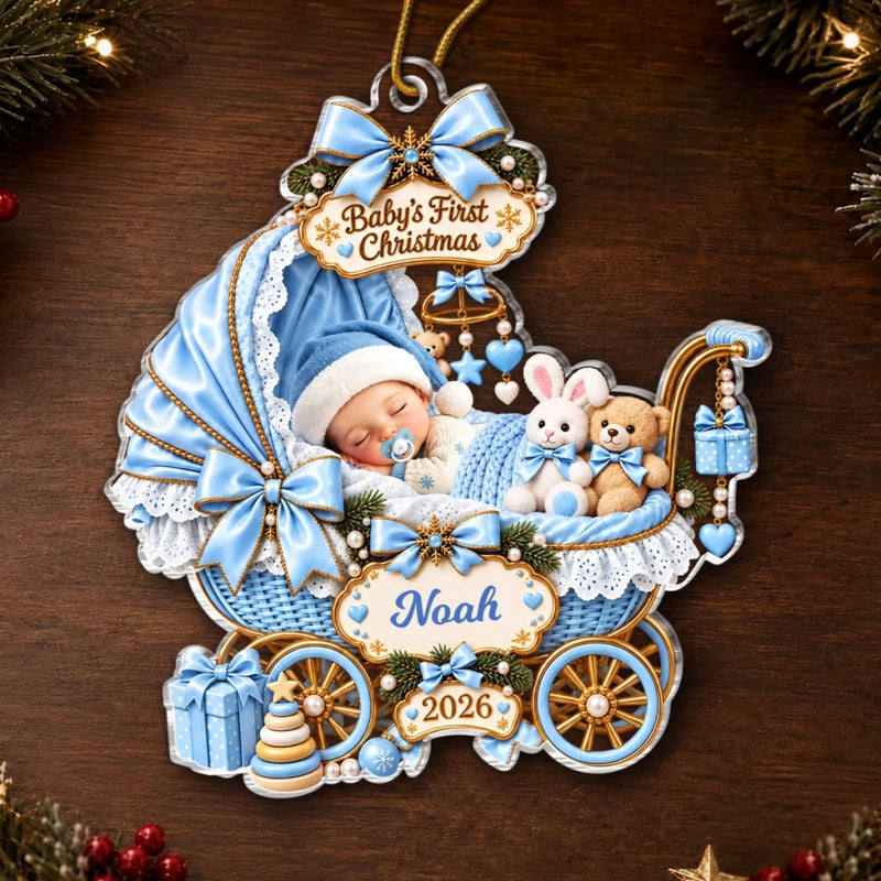 Personalized Baby's First Christmas Acrylic Ornament – Gift For New Parents, Baby – The Sweetest Little Soul