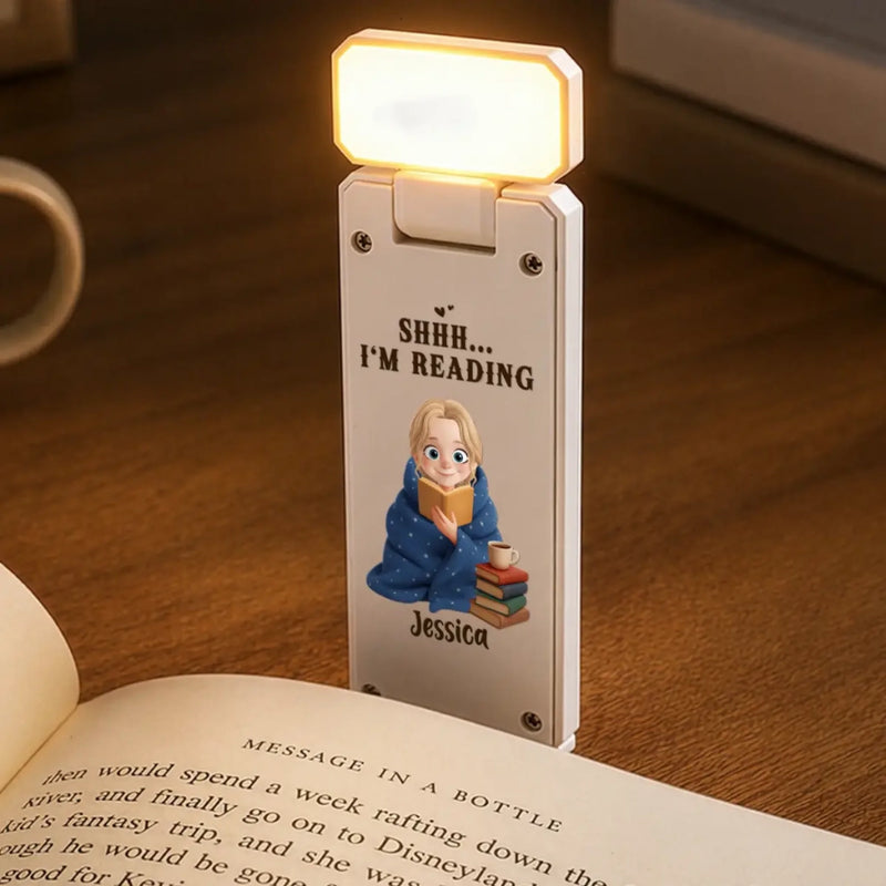 Personalized Clip LED Reading Lamp – Gift For Book Lovers – Pages Made Me Stay