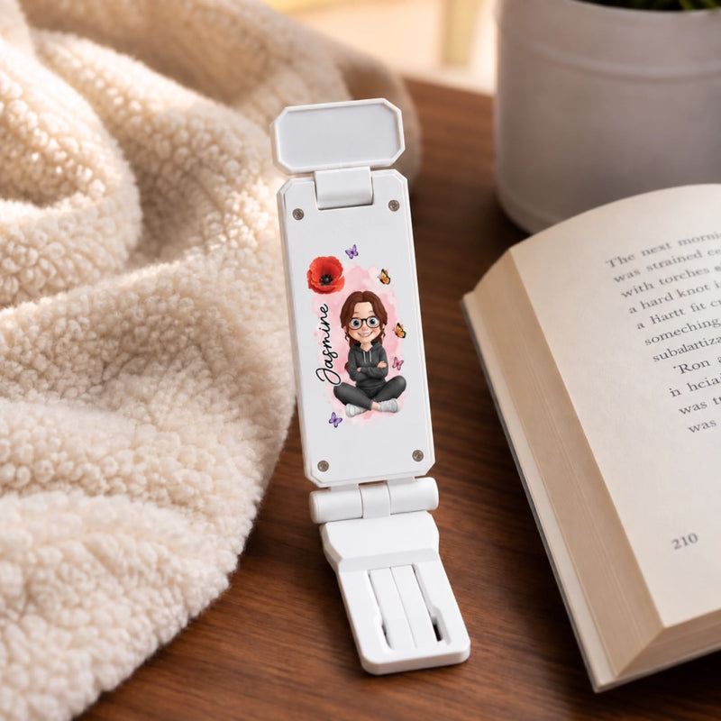 Personalized Clip LED Reading Lamp – Gift For Book Lovers – Books Speak Louder