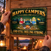 Personalized Home Decor Metal Sign - Anniversary Gift For Couple, Camping Lovers - Love And Campfires