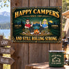Personalized Home Decor Metal Sign - Anniversary Gift For Couple, Camping Lovers - Love And Campfires
