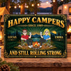 Personalized Home Decor Metal Sign - Anniversary Gift For Couple, Camping Lovers - Love And Campfires