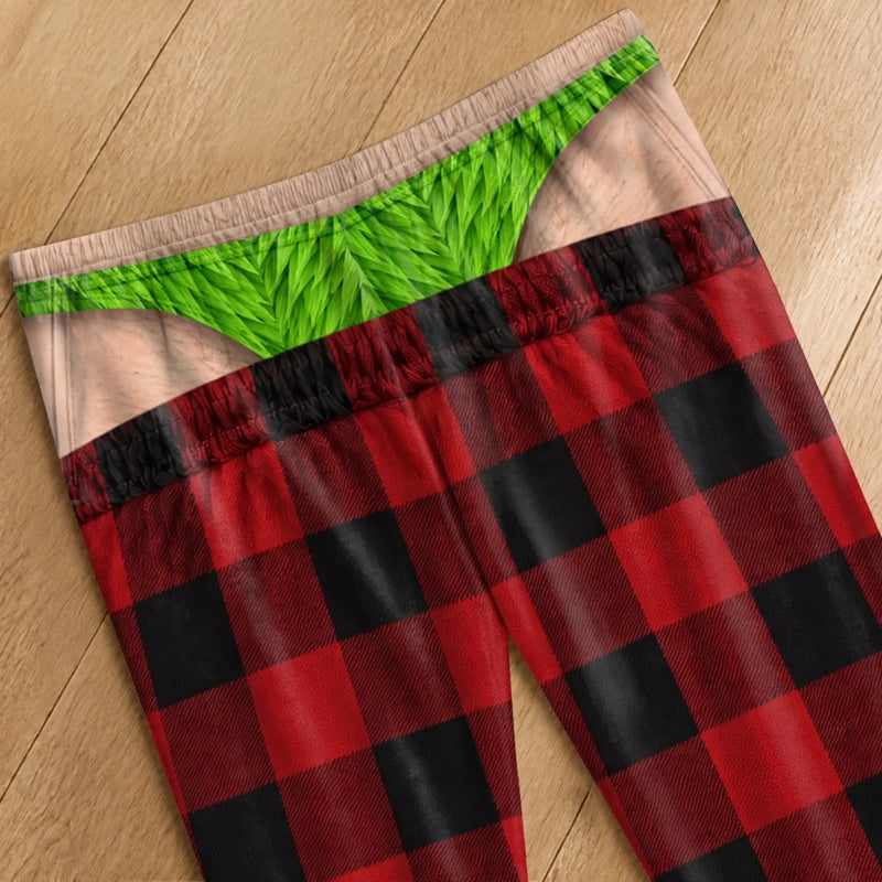 Personalized Pajama Pants - Christmas, Funny Gift For Men, Husband, Dad - Born To Be A Little Naughty