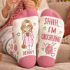 Personalized Crew Socks - Crochet, Knitting Gift For Craft Lovers - Hooked On Crochet