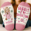 Personalized Crew Socks - Crochet, Knitting Gift For Craft Lovers - Shhh I'm Crocheting