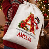 Personalized Drawstring Gift Bag - Christmas Gift For Kids, Family - Santa’s Favorite Package