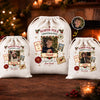 Personalized Photo Drawstring Gift Bag - Christmas Gift For Kids, Family - North Pole Priority
