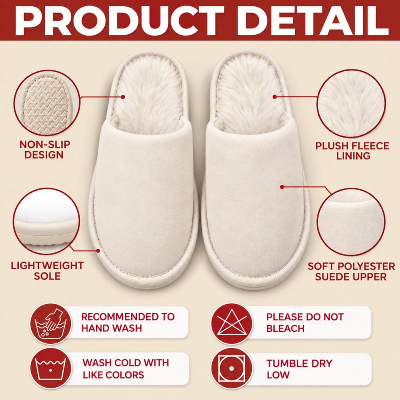 Personalized Flat Scuff Slippers - Gift For Book Lovers - Shhh I'm reading