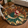 Personalized Quilted Round Mat - Christmas Gift For Family, Book Lovers - Magic On Santa’s Shelves