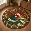 Personalized Quilted Round Mat - Christmas Gift For Family, Book Lovers - Magic On Santa’s Shelves
