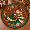Personalized Quilted Round Mat - Christmas Gift For Family, Book Lovers - Magic On Santa’s Shelves