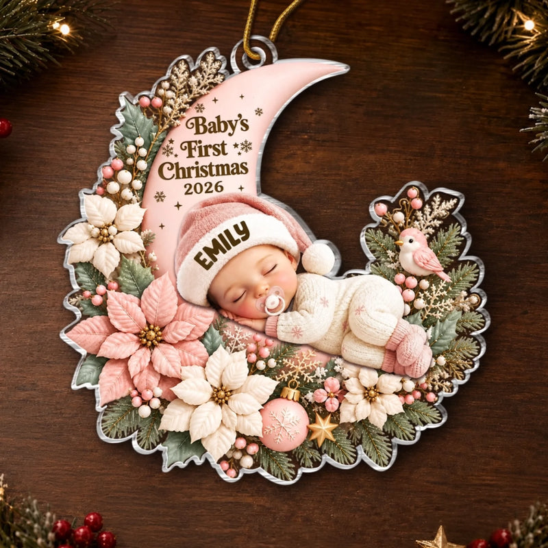 Personalized Baby's First Christmas Acrylic Ornament – Gift For New Parents, Baby – A Little Piece Of Heaven