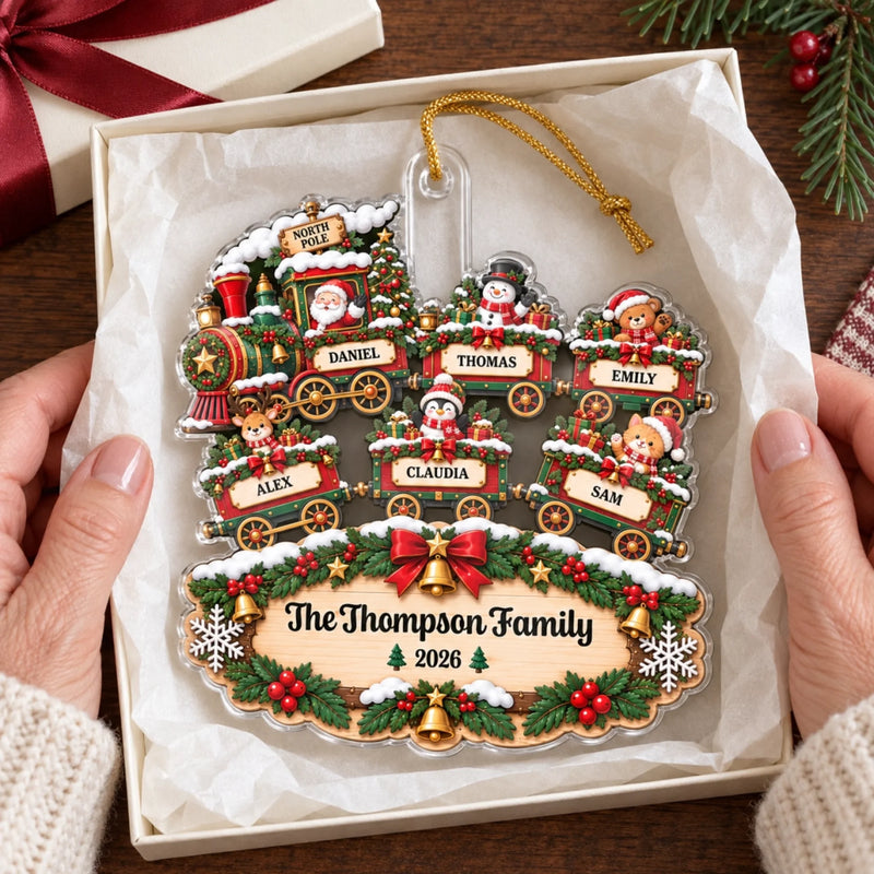 Personalized Acrylic Ornament – Christmas Gift For Family – Let Go To North Pole