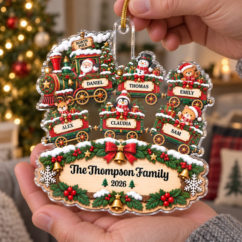 Personalized Acrylic Ornament – Christmas Gift For Family – Let Go To North Pole