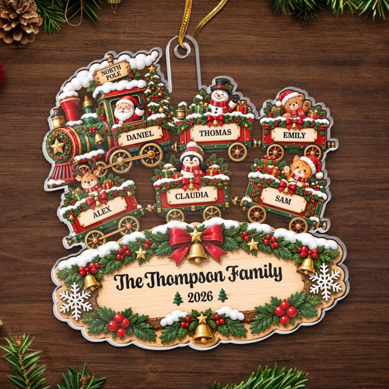 Personalized Acrylic Ornament – Christmas Gift For Family – Let Go To North Pole