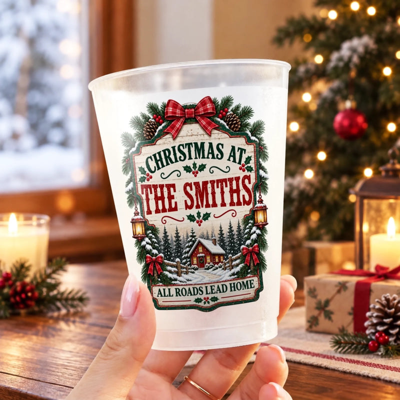 Personalized Party Cups - Christmas Gift For Family - Where Love Always Lives Forever