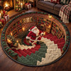 Personalized Quilted Round Mat - Christmas Gift For Family - Merry Moments All Season