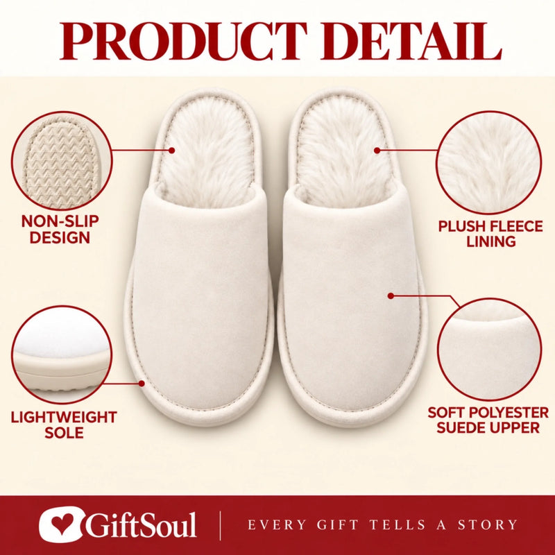 Personalized Photo Flat Scuff Slippers – Christmas Gift For Family – Big Personality