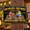 Personalized Home Decor Metal Sign - Anniversary Gift For Couple - Love And Drinks For Life