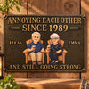 Personalized Photo Home Decor Metal Sign - Anniversary Gift For Couple - Still Annoying Each Other