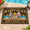 Personalized Home Decor Decorative Mat – Anniversary Gift For Couple – Growing Old, Staying Fun