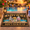 Personalized Home Decor Decorative Mat – Anniversary Gift For Couple – Growing Old, Staying Fun
