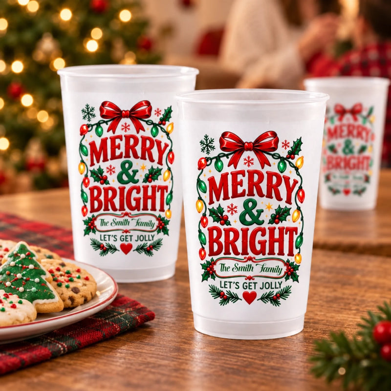 Personalized Party Cups - Christmas Gift For Family - Christmas Cheer