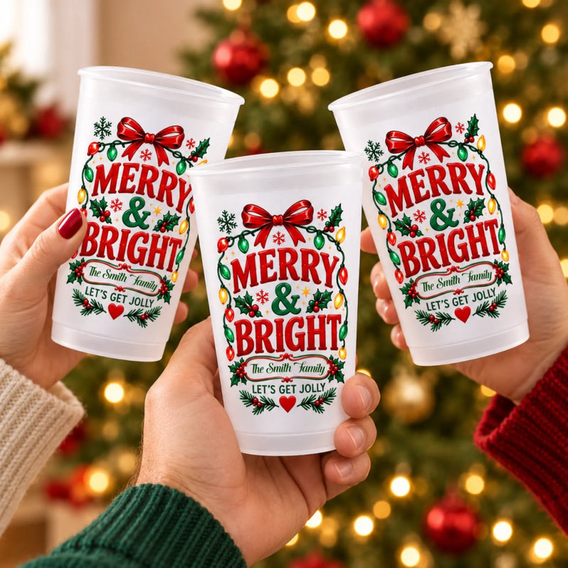 Personalized Party Cups - Christmas Gift For Family - Christmas Cheer