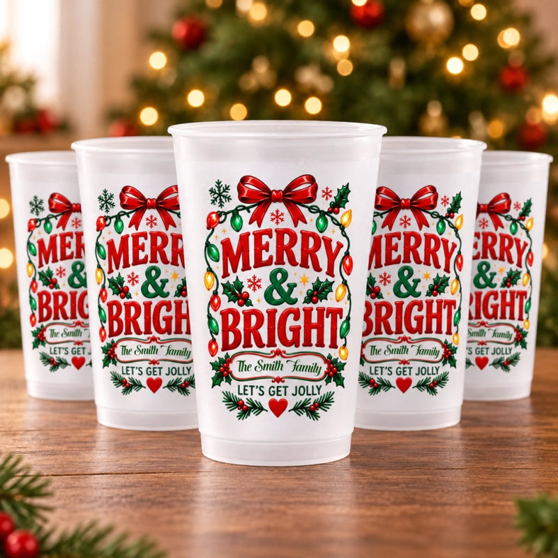 Personalized Party Cups - Christmas Gift For Family - Christmas Cheer