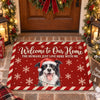 Personalized Photo Home Decor Decorative Mat – Christmas Gift For Pet Lovers – Home Is Better With Paws