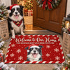 Personalized Photo Home Decor Decorative Mat – Christmas Gift For Pet Lovers – Home Is Better With Paws