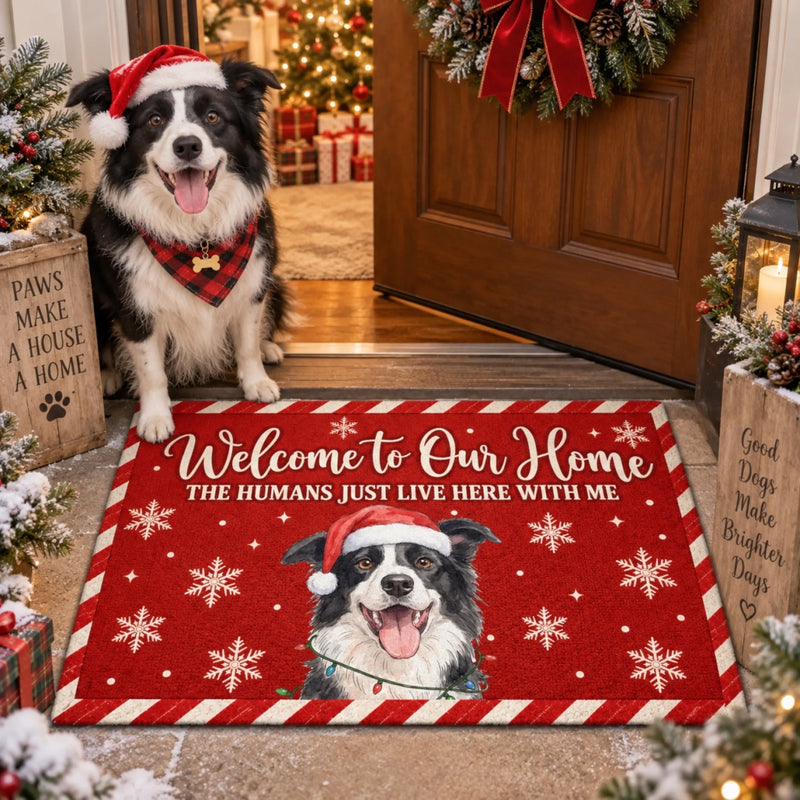 Personalized Photo Home Decor Decorative Mat – Christmas Gift For Pet Lovers – Home Is Better With Paws