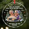 Personalized Glass Ornament - Christmas Gift For Sister, Bestie, Best Friend - Forever Young At Heart