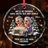 Personalized Glass Ornament - Christmas Gift For Sister, Bestie, Best Friend - Forever Young At Heart