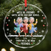Personalized Glass Ornament - Christmas Gift For Sister, Bestie, Best Friend - Growing Old Together
