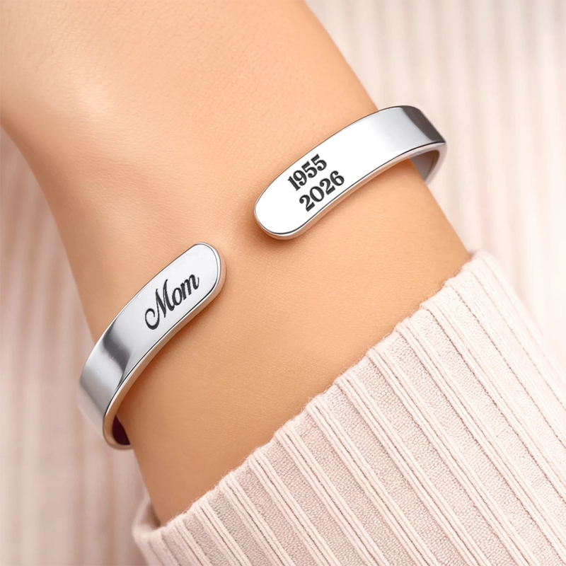 Personalized Cuff Bracelet – Christmas, Sympathy Gift For Family – My Heart Was Not Ready