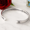 Personalized Cuff Bracelet – Christmas, Sympathy Gift For Family – My Heart Was Not Ready